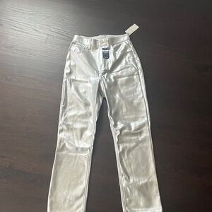 Abercrombie & Fitch Metallic Silver Pants